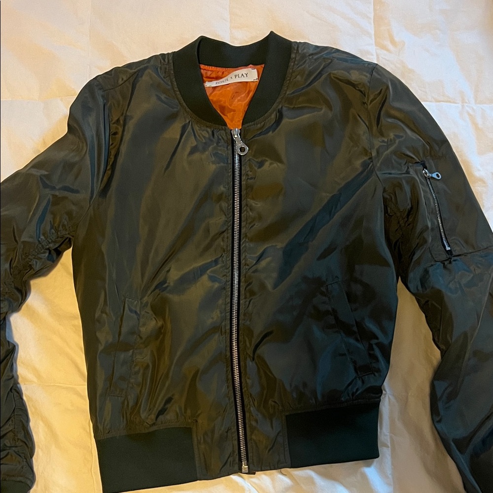 Foul Play Green Bomber Jacket